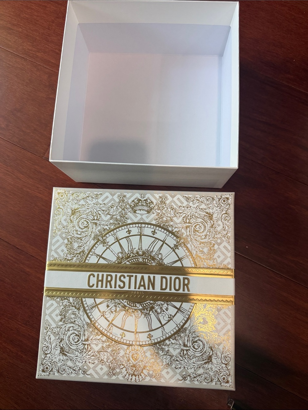 Dior Gold and White Embossed Decorative Box